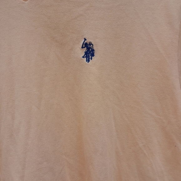 Polo By Ralph Lauren Mens M Peach V-Neck TSHIRT - Picture 2 of 4